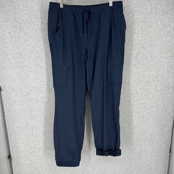 Eddie Bauer Womens Fleece Lined Pants Size 10 Blue Storm Repel DWR Outdoor NEW - Picture 1 of 12
